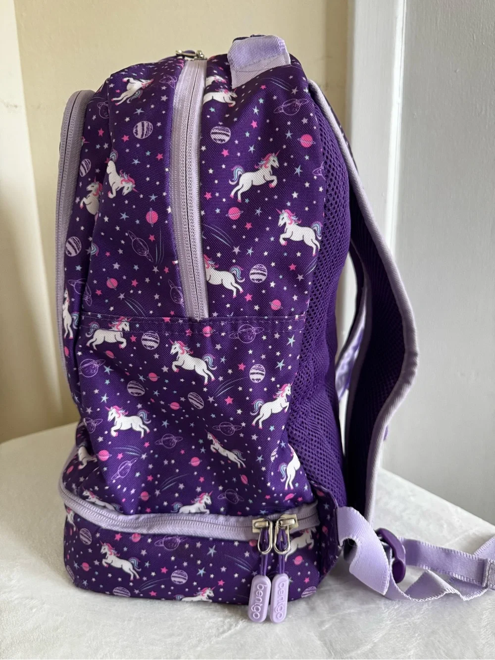 Benigo Kids Unicorn Backpack and Lunch Bag Set - Purple